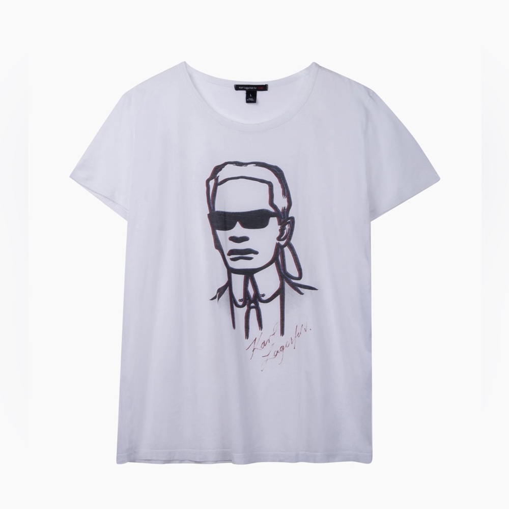 Karl Lagerfeld x H&M Limited Edition Graphic Tee (Size Large)